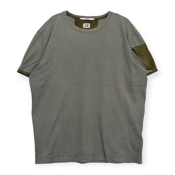 [BUNJANG] CP Company Tacting Zipper Detail Short Sleeve T-Shirt / 씨피컴퍼니 tacting 지퍼 포인트 반팔 티셔츠