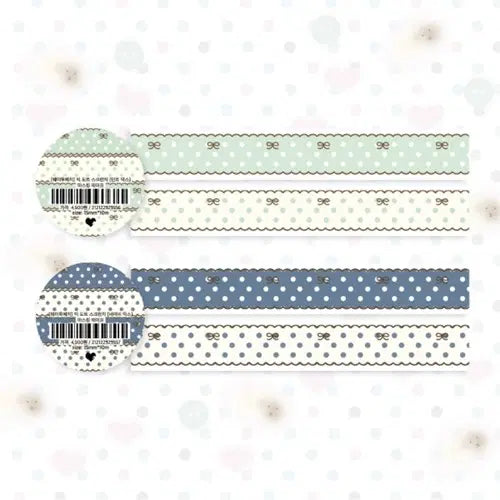[BUNJANG] Way to Fetch Big Dot Scrunch Pattern Masking Tape 2 Types / 웨이투페치 빅 도트 스크런치 패턴 마스킹 테이프 2종 마테띵 다꾸 스티커