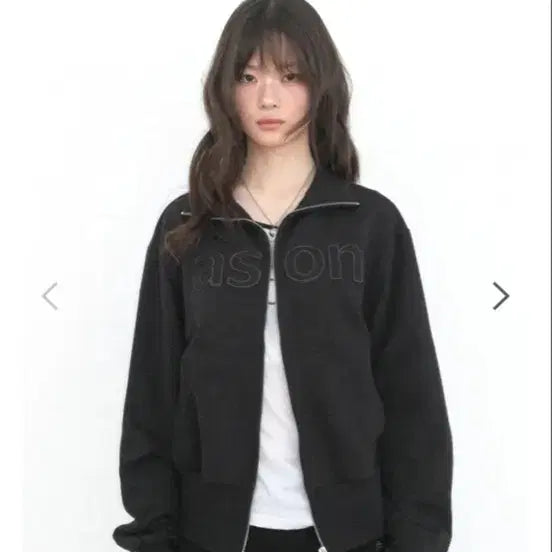 [BUNJANG] AZON BAY Zip-Up Sweatshirt Black / 애즈온 BAY SWEAT ZIP-UP / BLACK