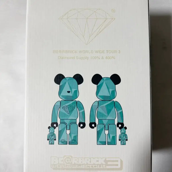 [BUNJANG] Bearbrick Worldwide Tour 3 Diamond Supply 100% & 400% Set / 베어브릭 월드와이드 투어3 다이아몬드 서플라이 100% 400%