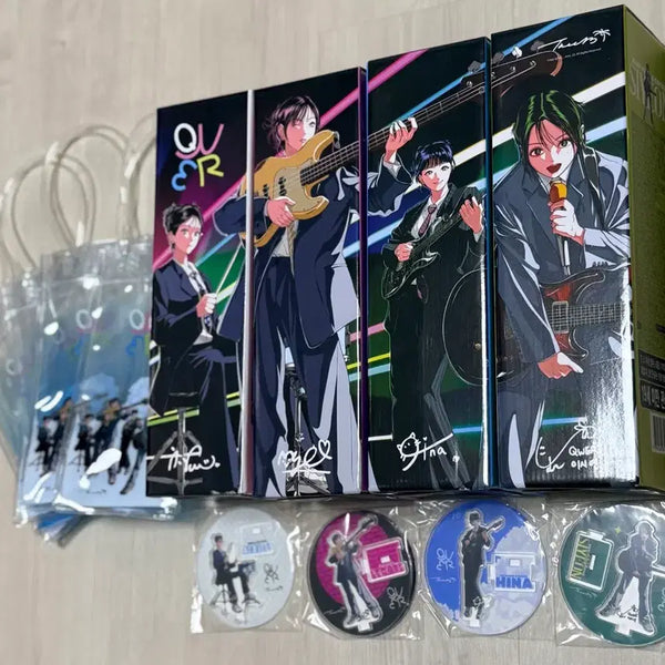 [BUNJANG] QWER x CU Wine Package Box, Chilling Bag, and Coaster Set / QWER x CU 와인 패키지박스 + 칠링백 + 와인코스터