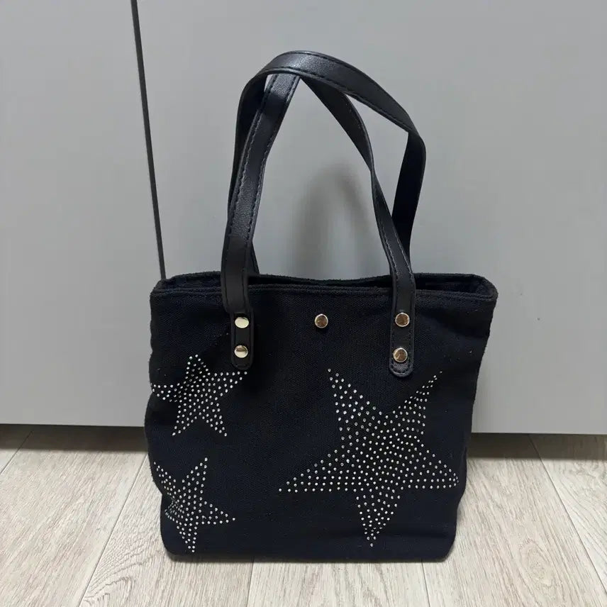 [BUNJANG] Black Canvas Tote Bag Shoulder Bag Crossbody Bag / 블랙 캔버스 토트백 숄더백 크로스백 가방