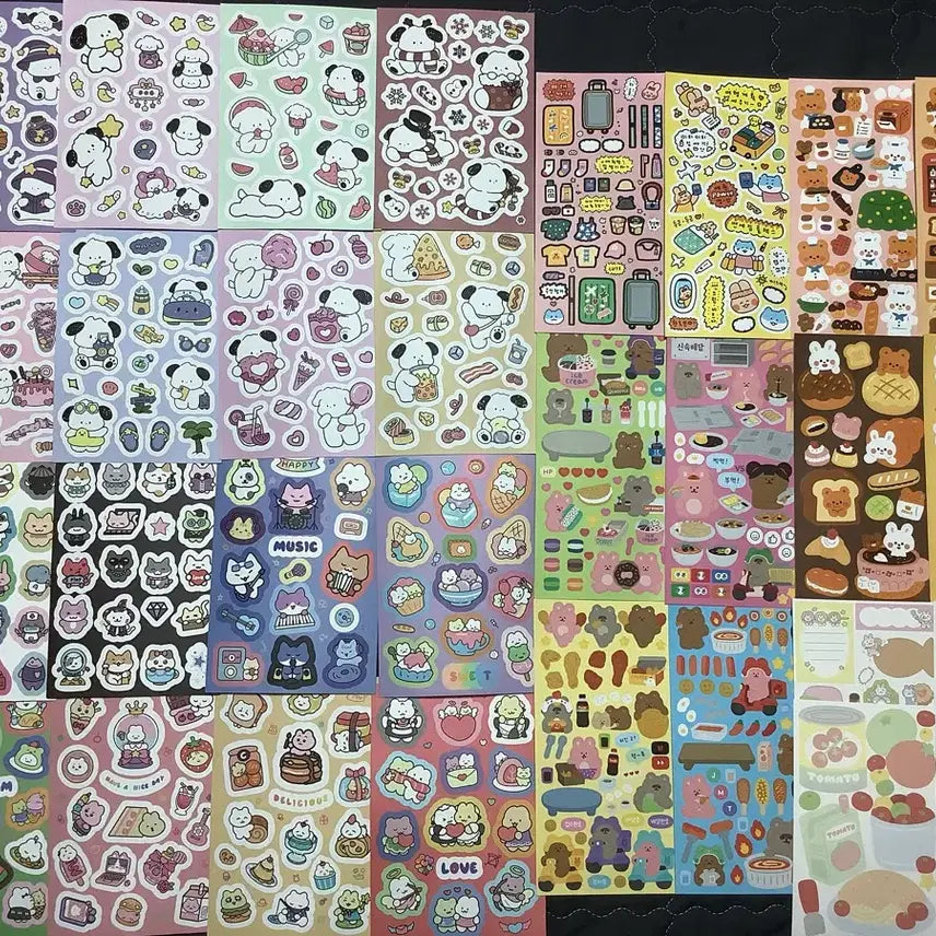 [BUNJANG] Daiso Mix Sticker Set for Diary Decoration / 다이소 믹스 스티커 다꾸 탑꾸 미사용