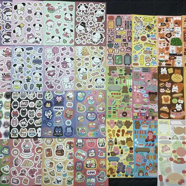 [BUNJANG] Daiso Mix Sticker Set for Diary Decoration / 다이소 믹스 스티커 다꾸 탑꾸 미사용