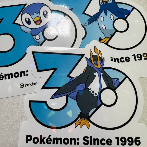[BUNJANG] Pokemon 30th Anniversary Logo Sticker Set - Empoleon / 포켓몬 30주년 로고스티커 팽도리 팽태자 엠페르트 세트