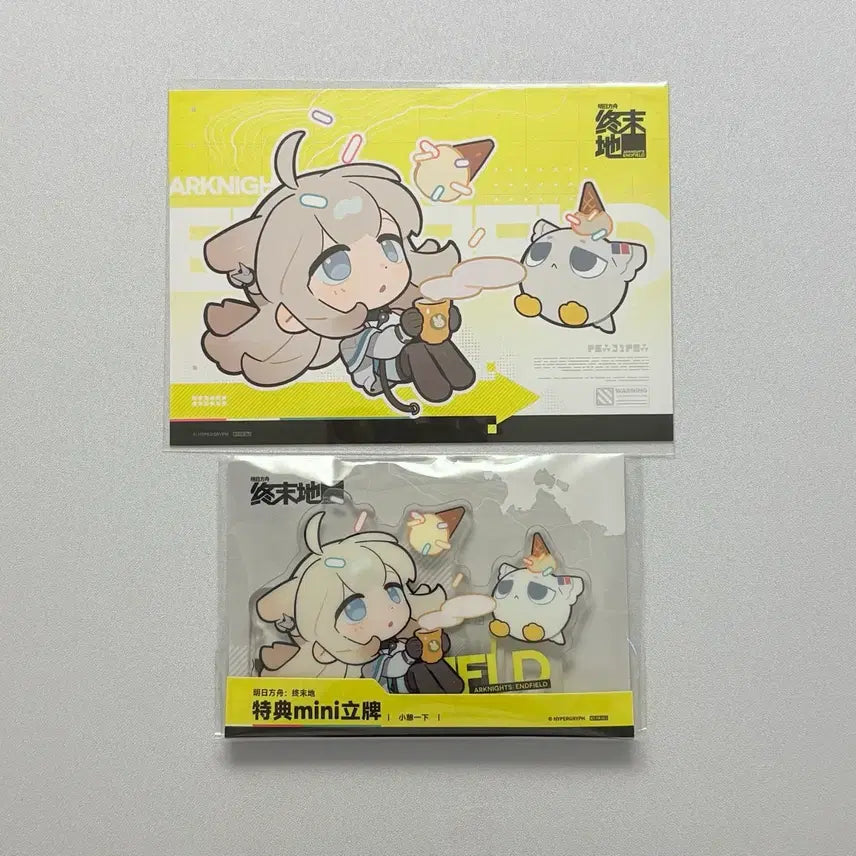 [BUNJANG] Arknights Endfield Felica Special Edition Postcard & Mini Acrylic Stand Set / 명일방주 엔드필드 펠리카 특전 엽서, 미니 아크릴 스탠드