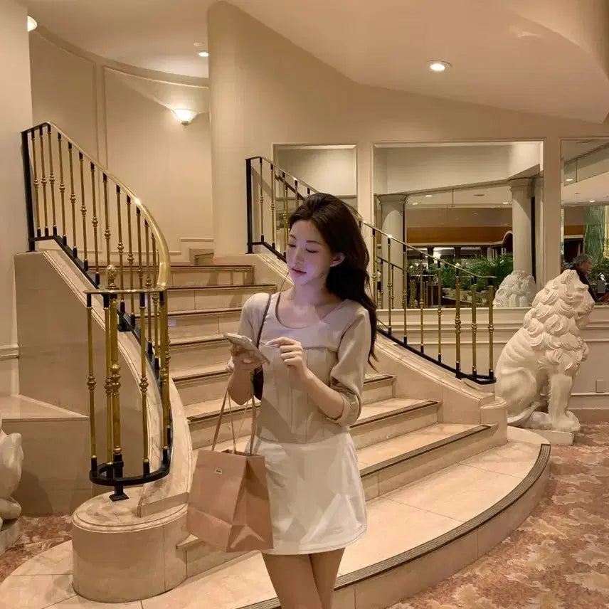 [BUNJANG] JENNIE-O Shell Tie Mini Skirt White / [새상품] 제니오 쉘 타이 미니 스커트 S