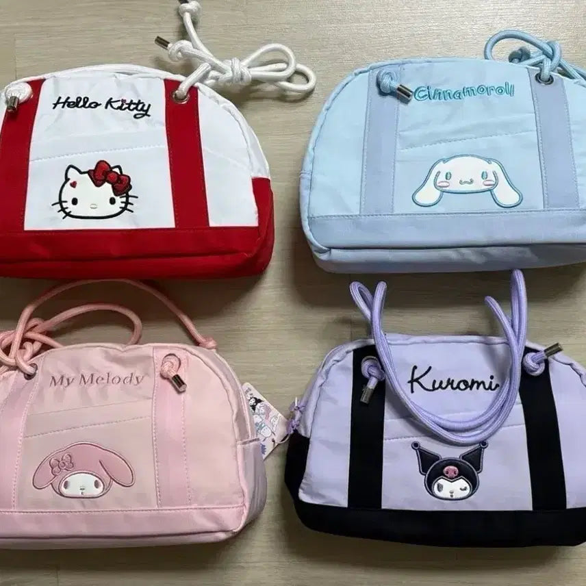 [BUNJANG] Sanrio Hello Kitty Boston Tote Bag Shoulder Bag / 산리오 헬로키티 보스턴 토트백 숄더백 가방 시나모롤/쿠로미/마멜 새상품