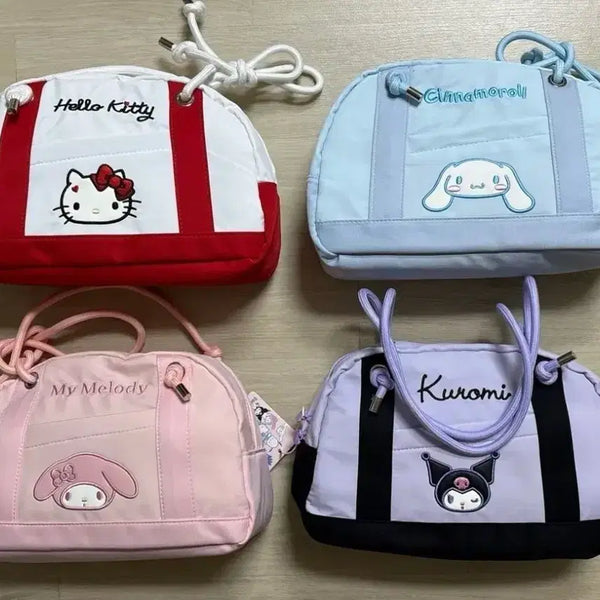 [BUNJANG] Sanrio Hello Kitty Boston Tote Bag Shoulder Bag / 산리오 헬로키티 보스턴 토트백 숄더백 가방 시나모롤/쿠로미/마멜 새상품