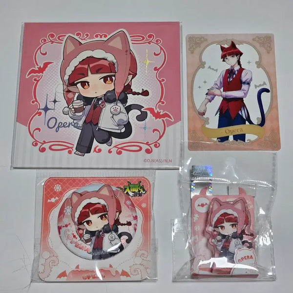 [BUNJANG] Akuyaku Nyumon Opera Collaboration Cafe Can Badge, Corotto, Shikishi, Clear Card Set / 악입문 오페라 캔뱃지 코롯토 색지 클리어카드 중국 ipstar 콜라보카페