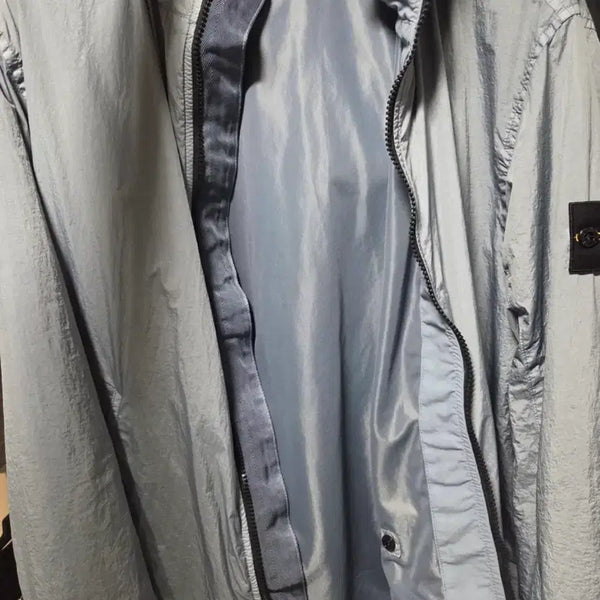 [BUNJANG] Stone Island 26ss Crinkle Reps Windbreaker Avio Blue / 스톤아일랜드 26ss 크링클랩스 바람막이 아비오 블루