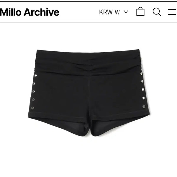 [BUNJANG] Millo Woman Jersey Micro Shorts Black / 밀로우먼 millo woman 저지 마이크로 쇼츠 블랙