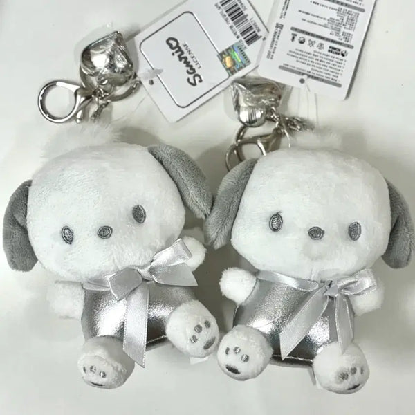 [BUNJANG] Sanrio Pochacco Silver Doll Keychain (New) / 정품 산리오 실버 포차코 인형 키링 (새상품) 일괄 할인
