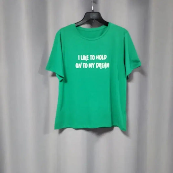 [BUNJANG] Laurel Green Lettering Cotton T-Shirt (New) / 라우렐 그린 레터링 면티 (새상품)