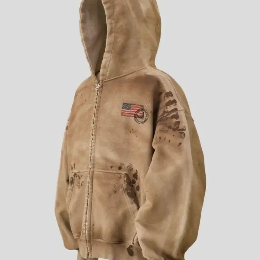 [BUNJANG] Denhour Eagle Hooded Zip-Up / 덴아워 이글 후드집업