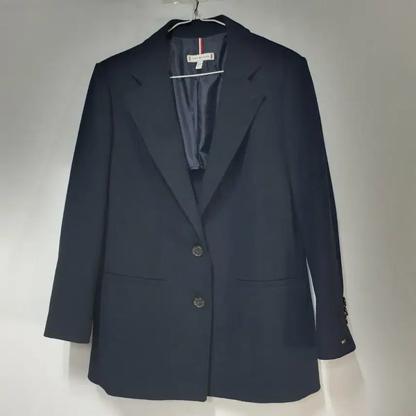 [BUNJANG] Tommy Hilfiger Navy Classic Fit Jacket / 타미힐피거 (24년제품)까끌한소재 네이비 자켓