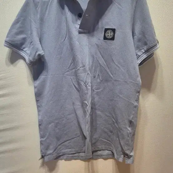 [BUNJANG] Stone Island Short-Sleeve Polo Shirt - Sky Blue / 스톤아일랜드 반팔 카라티셔츠 하늘색