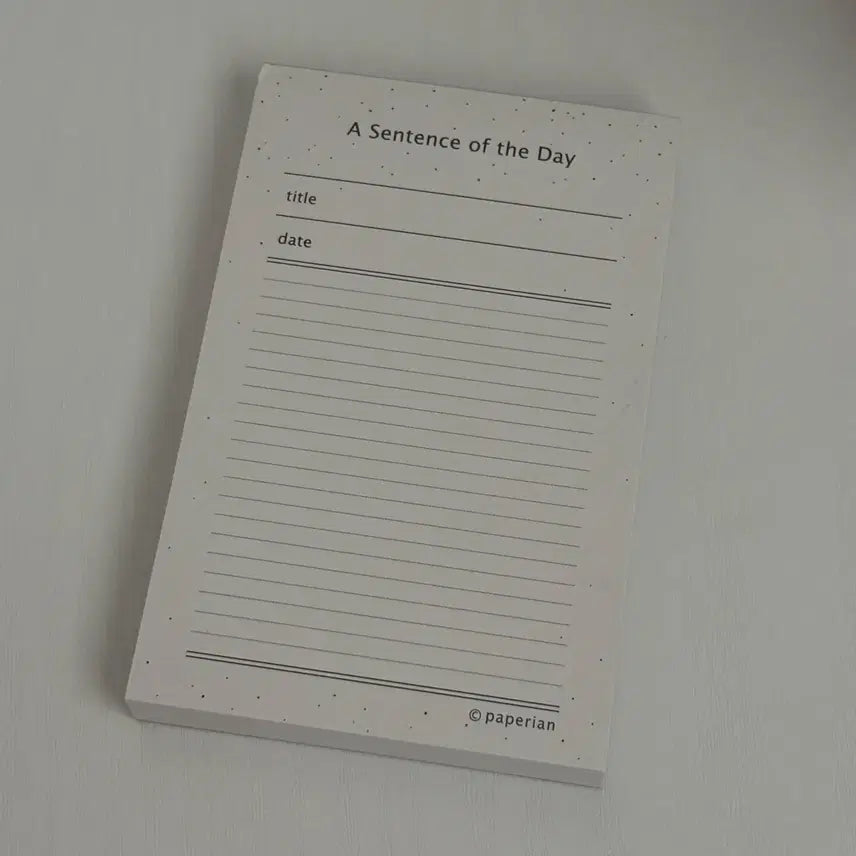 [BUNJANG] Paperian A Sentence of a Day Memo Pad / 소분띵) 페이퍼리안 a sentence of a day 메모지 다꾸