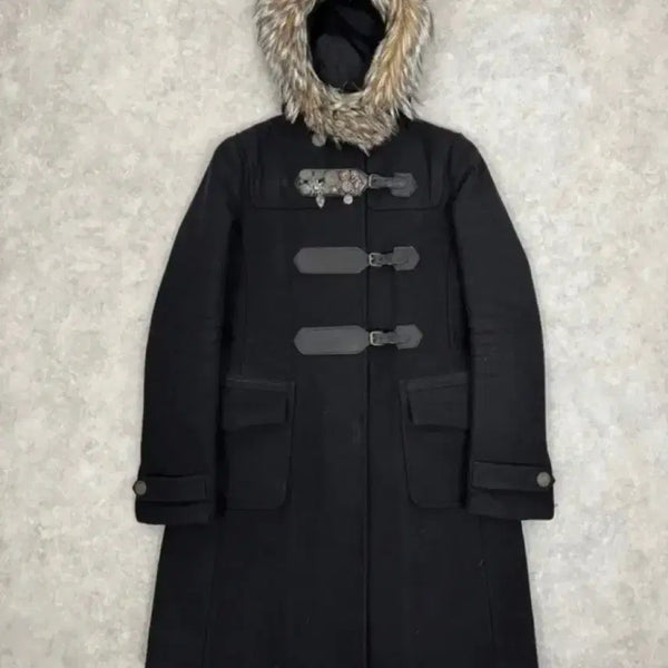 [BUNJANG] Prada Leather Hooded Two-Tone Duffle Coat (XS) / [정품]프라다 레더 후드 투톤 더플 코트 Xs