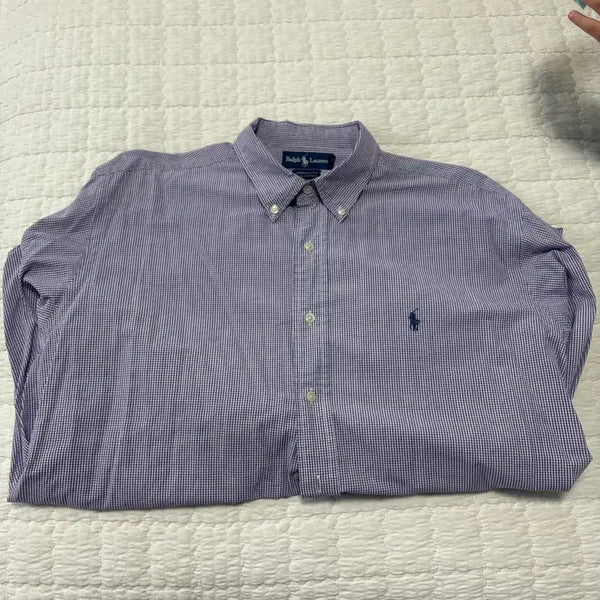 [BUNJANG] Polo Ralph Lauren Gingham Check Shirt Size 105 / 폴로 랄프로렌 깅엄 체크 셔츠 (16/32-33)
