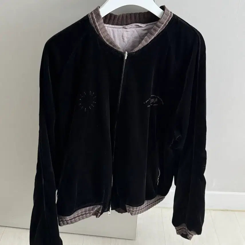 [BUNJANG] Polyteru Daegu Souvenir Velvet Reversible Jacket Black / [2] 폴리테루 대구 수베니어 벨벳 리버시블 블랙