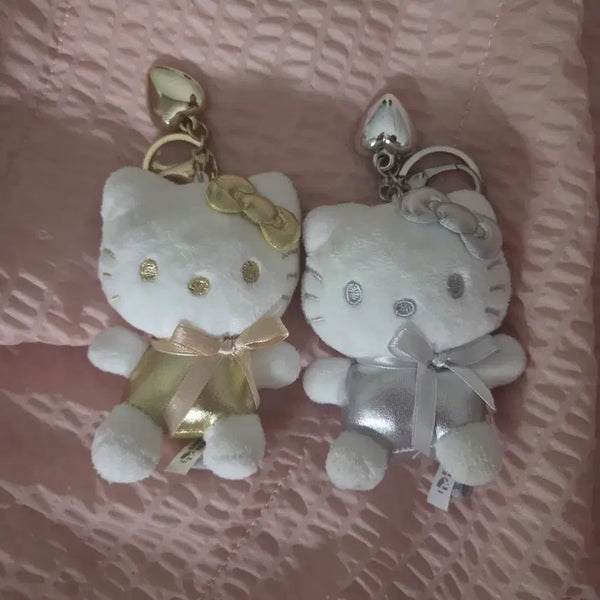 [BUNJANG] Hello Kitty Keychain Silver Gold / 실버, 골드 헬로키티 키링