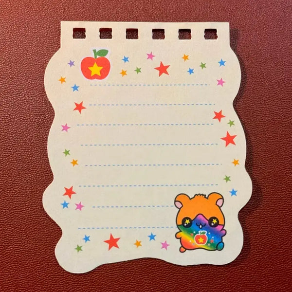 [BUNJANG] Heisei Old Paper Rainbow Hamster Memo Sticker (1 Sheet) / 헤이세이 고전지류 무지개햄스터 소분(1장)