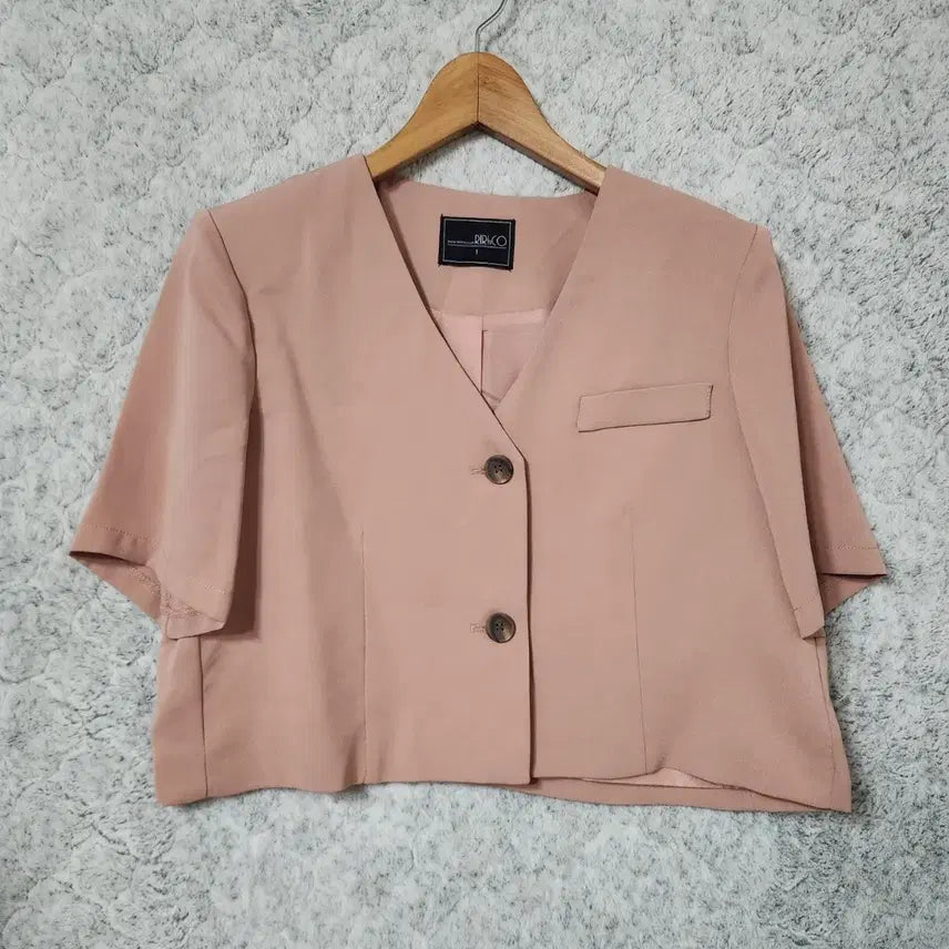 [BUNJANG] Rirancoe Women's Short Sleeve Jacket / 224B [1] 리리앤코 여성 반팔 자켓