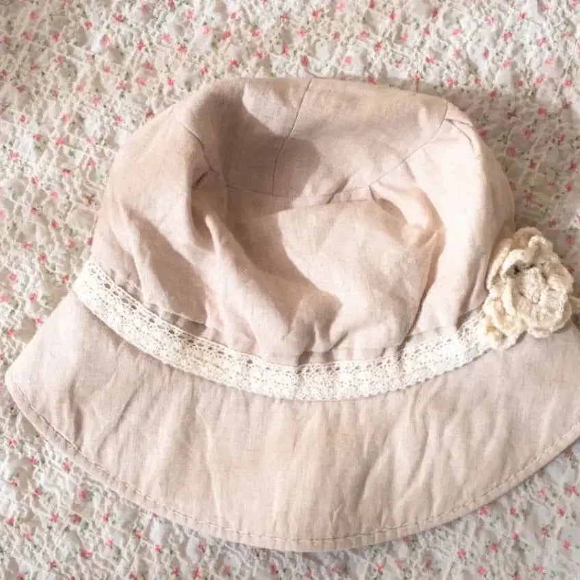 [BUNJANG] Maru Vintage Flower Lace Bucket Hat / 마루빈티지 플라워 꽃 레이스 버킷햇 모자 / 모리걸아오이유우오헤시오