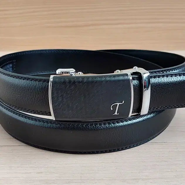 [BUNJANG] Men's Leather Automatic Belt / 남자 가죽 자동벨트 정장벨트 가죽벨트 새상품