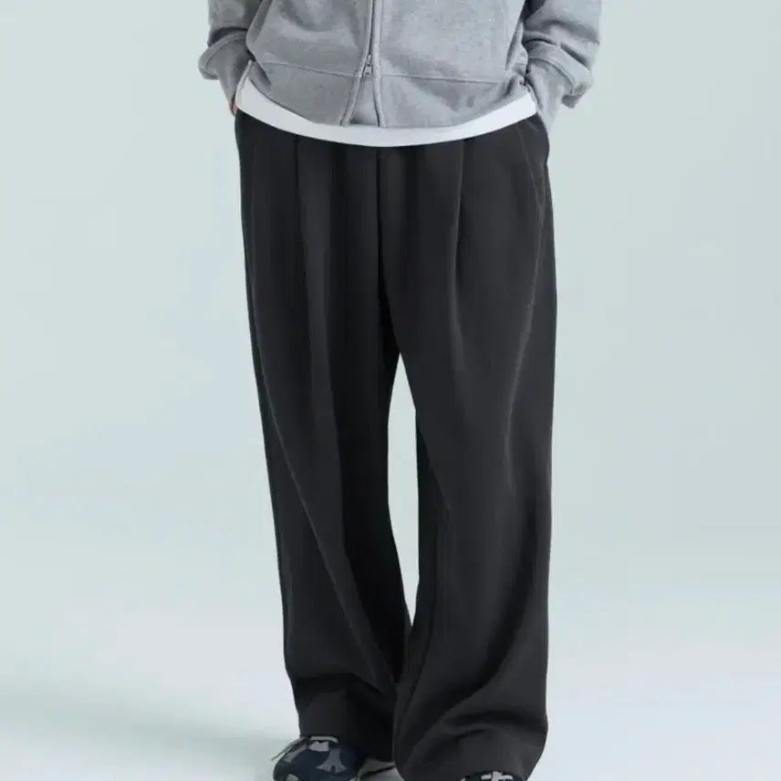 [BUNJANG] Musinsa Black Wide Banding Pants / 무신사 블랙 와이드 밴딩 팬츠(새상품)