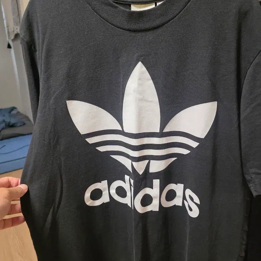 [BUNJANG] Adidas Big Logo T-Shirt Black L / 아디다스 빅로고 반팔티 블랙 L
