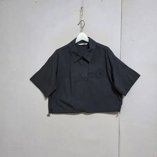 [BUNJANG] VOV Black Crisp Material Blouse Size 55 / VOV 검정 바스락느낌소재 블라우스 55  n6374