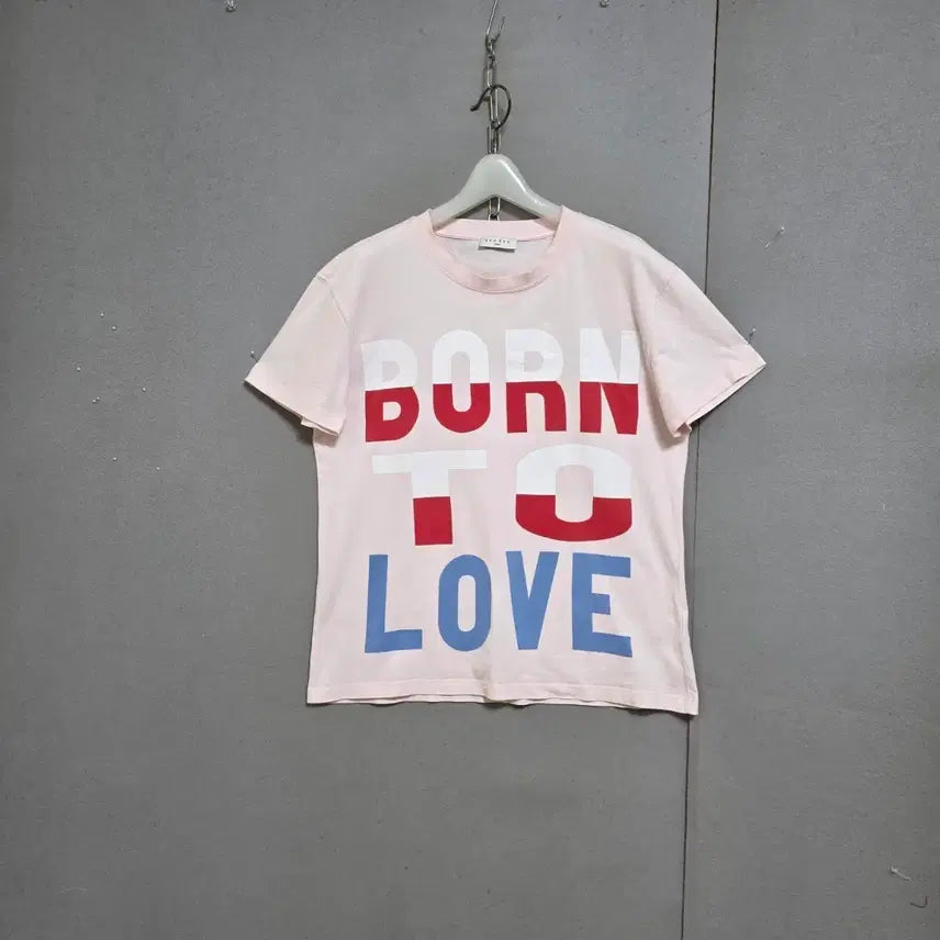[BUNJANG] Sandro Embroidered Logo T-Shirt Pink / 산드로 영문로고 티셔츠 1   n6356