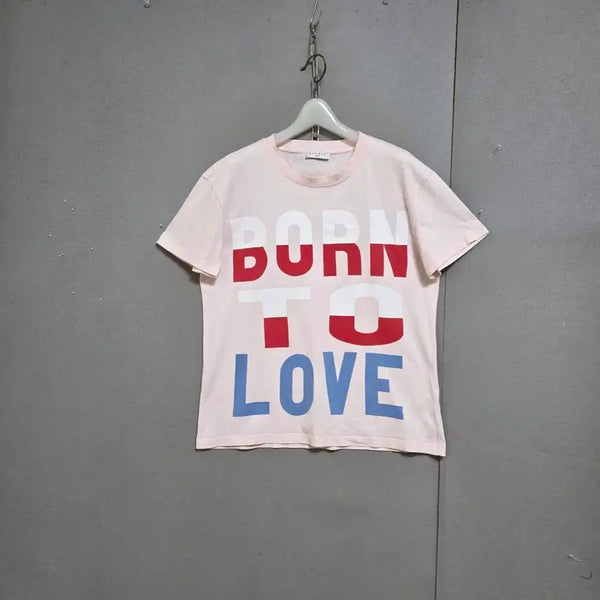 [BUNJANG] Sandro Embroidered Logo T-Shirt Pink / 산드로 영문로고 티셔츠 1   n6356