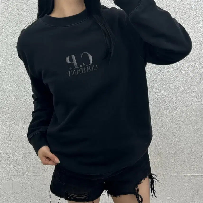 [BUNJANG] CP Company Black Sweatshirt / CP컴퍼니 블랙 맨투맨 100