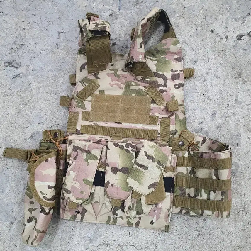 [BUNJANG] Tactical Vest Camo Pattern Survival Vest / 전술 조끼 카모 패턴 서바이벌 조끼