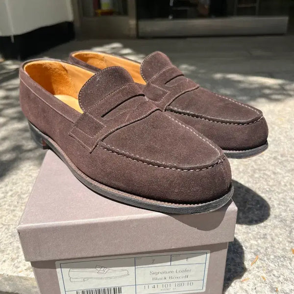 [BUNJANG] JM Weston Brown Suede 180 Loafers Size 7D / jm weston 웨스통 브라운 스웨이드 180 로퍼 7d
