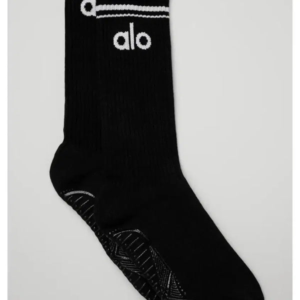 [BUNJANG] Alo Women's Throwback Barre Socks M/L Black/White / alo 알로 Women's Throwback Barre Sock