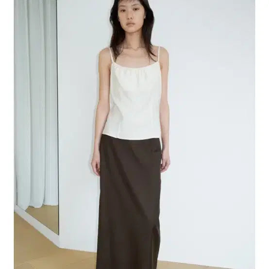 [BUNJANG] ARTTO Straight Summer Wool Skirt Brown M / 아르토 ARTTO 스트레이트 썸머 울 스커트 브라운 m