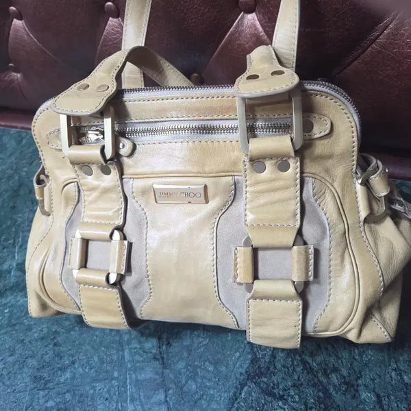[BUNJANG] Jimmy Choo Leather Shoulder Bag / 정품 지미추 가죽가방