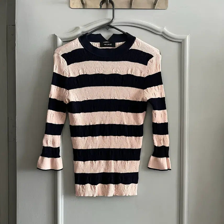 [BUNJANG] Mine Frill Sleeve Knit Top - Size F / MINE 마인 프릴소매 니트 F 호칭90