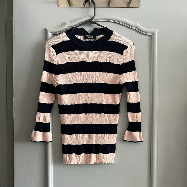 [BUNJANG] Mine Frill Sleeve Knit Top - Size F / MINE 마인 프릴소매 니트 F 호칭90