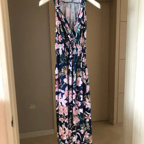 [BUNJANG] Unique Tropical Print Long Dress / 새상품- 유니크한 휴양원피스