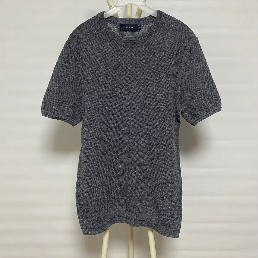 [BUNJANG] CREMIEUX Critic Short-Sleeve Knit Charcoal / CREMIEUX 크리틱 반팔 니트 100 차콜