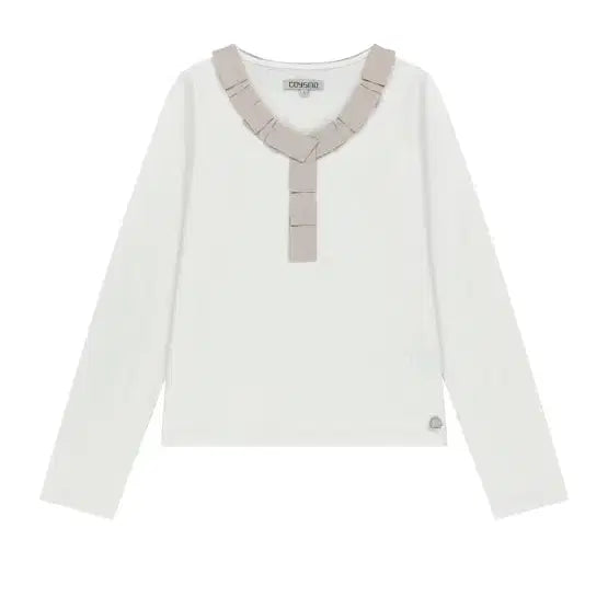[BUNJANG] KOSEIO Strap Long Sleeve Ivory / 코이세이오 스트랩 롱슬리브 아이보리
