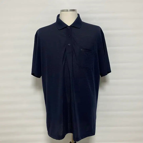 [BUNJANG] PROWORLD CUP Men's Striped Polo Shirt Navy 105 / PROWORLD CUP 남성 카라티 105