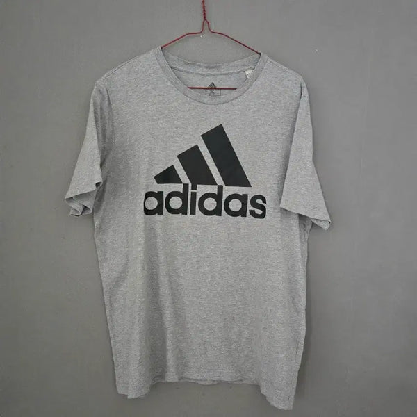 [BUNJANG] Adidas Grey Big Logo Short Sleeve T-Shirt 2XL / 아디다스 그레이 빅로고 반팔티 2XL