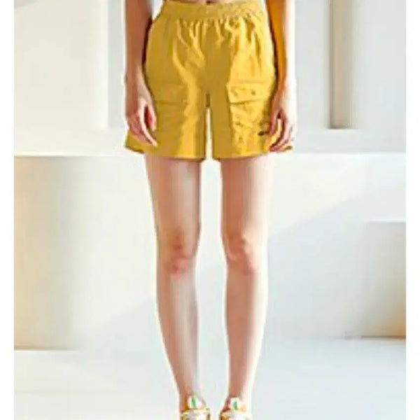 [BUNJANG] Xexymix Front Pocket Woven Half Pants - Honey Mustard (S) / (새상품)젝시믹스 프론트 포켓 우븐 하프팬츠 S