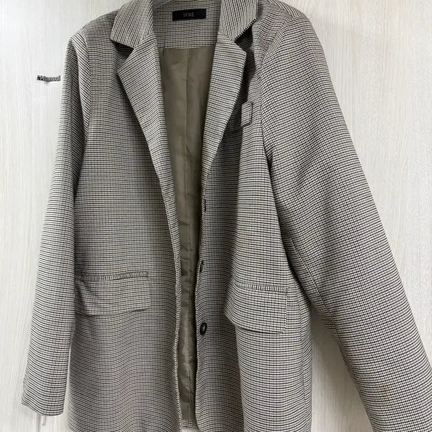 [BUNJANG] IFNE Women's Check Jacket with Belt / (이사준비/옷장정리) IFNE 여성 체크 자켓(허리끈 포함)